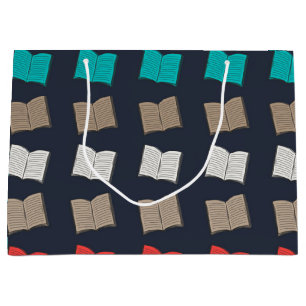 Grand Sac Cadeau Motif de livre