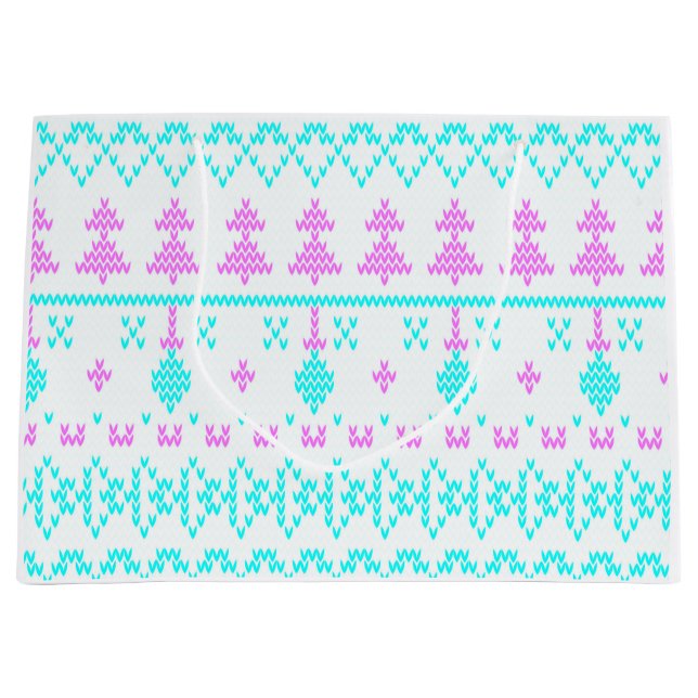 Grand Sac Cadeau Motif de Noël (Devant)