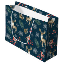 Motif de Noël avec cerfs et pinces bleu