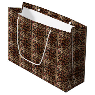 Grand Sac Cadeau Motif de sculpture sur bois gothique (3)
