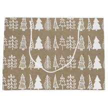 Motif de vacances de papier d'emballage d'arbres