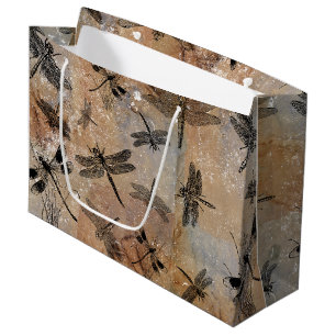 Grand Sac Cadeau Motif d'Entomologie vintage