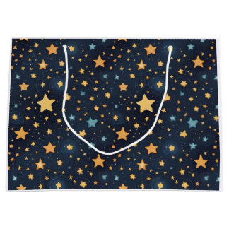 Grand Sac Cadeau Motif d'étoiles