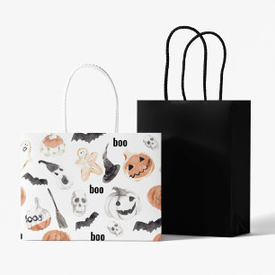 Grand Sac Cadeau Motif d'horreur d'Halloween coloré Bonne Hallowee