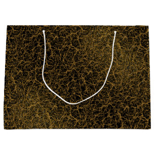 Grand Sac Cadeau Motif d'or 09,bw Black BG