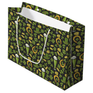 Grand Sac Cadeau Motif du jour de St Patrick