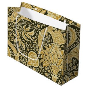 Grand Sac Cadeau Motif indien d'or, William Morris