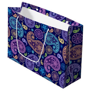 Grand Sac Cadeau Motif moderne Paisley