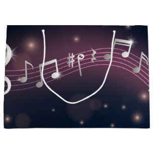 Grand Sac Cadeau Motif musical