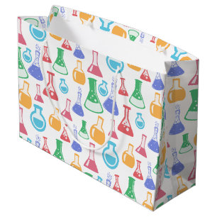 Grand Sac Cadeau Motif scientifique divertissant Beakers and Flaque