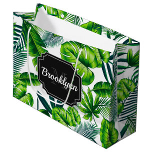 Grand Sac Cadeau Motif tropical