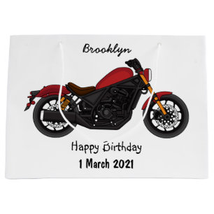 Grand Sac Cadeau moto de style croiseur cool
