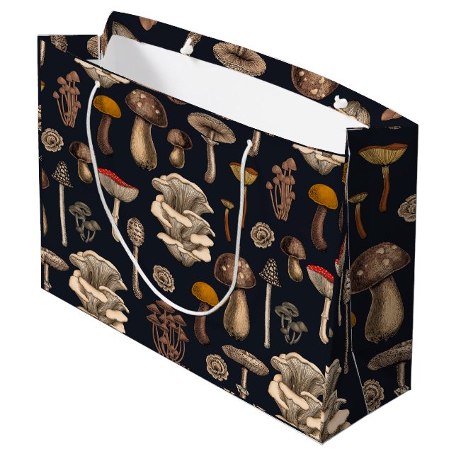 Grand Sac Cadeau Mushrooms sauvages (Dos Angle)