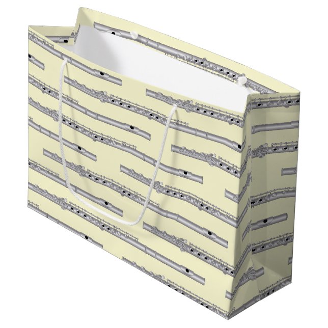 Grand Sac Cadeau Musique flûte Musique Musique (Devant Angle)