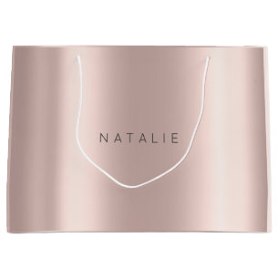 Grand Sac Cadeau N A T A L I E Rose Gold Blush Pearly Minimal Cadea