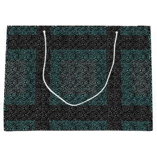 Grand Sac Cadeau Nets motif 2 tons.b Black BG