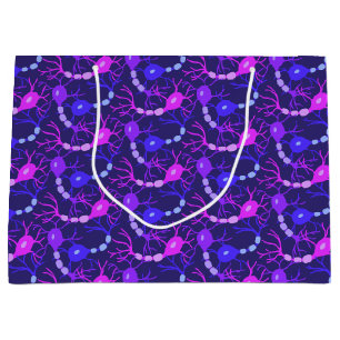 Grand Sac Cadeau Neurones connectés Neon Purple