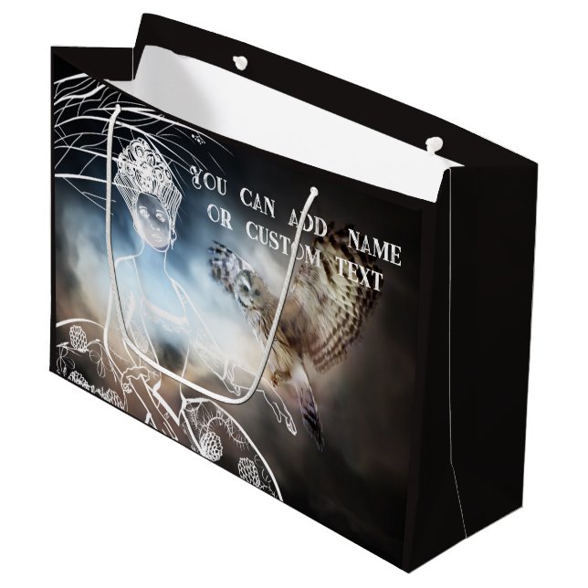 Grand Sac Cadeau Night Owl (Devant Angle)