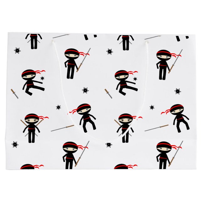 Grand Sac Cadeau Ninjas (Dos)