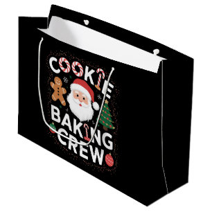 Grand Sac Cadeau Noël Cookie Baking Crew Famille Noël