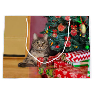 Grand Sac Cadeau Noël de Tabby Kitty