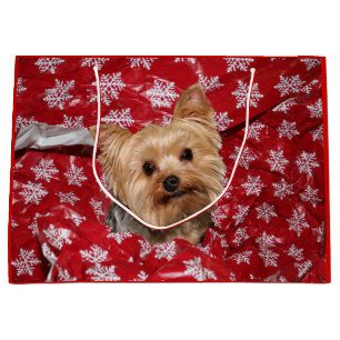 Grand Sac Cadeau Noël de Yorkie