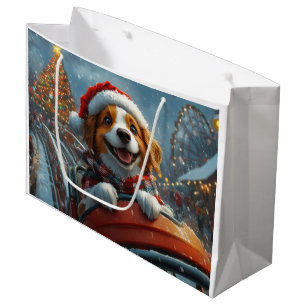 Grand Sac Cadeau Noël du chien espagnol breton
