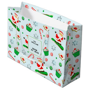 Grand Sac Cadeau Noël du snowboard