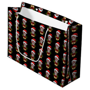 Grand Sac Cadeau Noël Père Noël Jour Du Crâne Sugar Morts