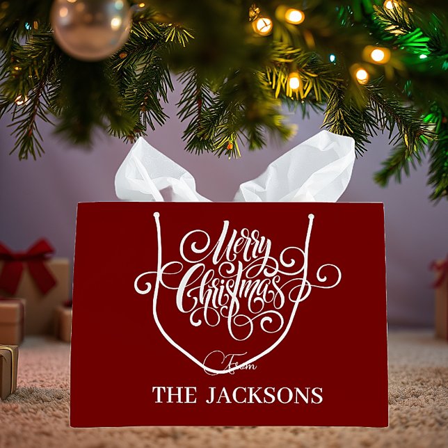 Grand Sac Cadeau Noël personnalisé simple et amusant (Créateur téléchargé)