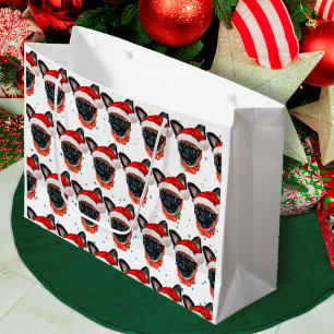 Grand Sac Cadeau Noël Race de Chien Griffon de Bruxelles
