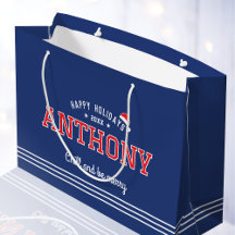 Noël Santa Chapeau Nom Typographie Marine Bleu Rou
