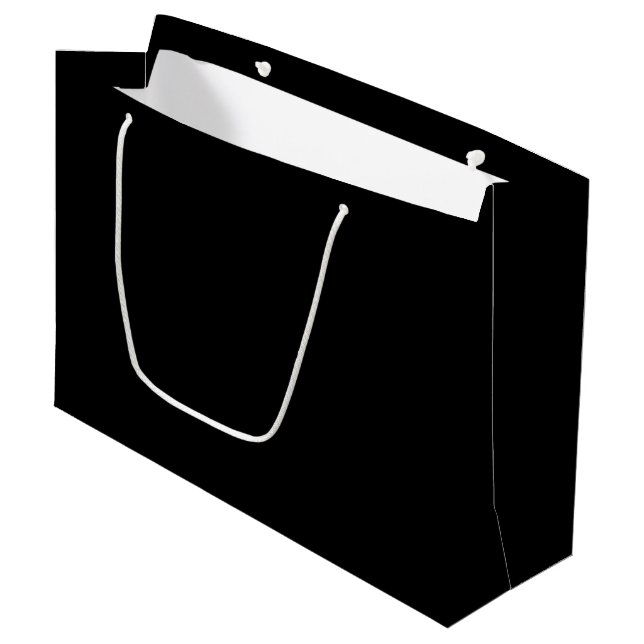 Grand Sac Cadeau Noir de base (Devant Angle)