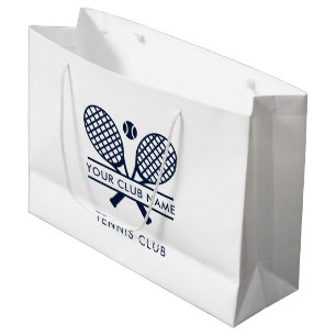 Grand Sac Cadeau Nom du club de tennis personnalisé Équipe Swag Nav