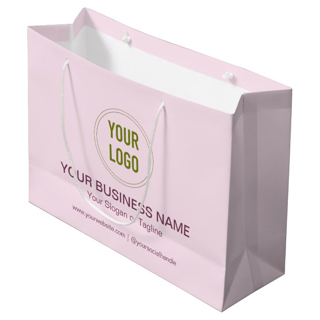 Grand Sac Cadeau Nom Et Logo Promotionnels Personnalisés (Devant Angle)