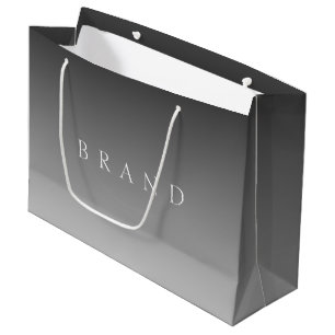 Grand Sac Cadeau Nom ou mot classique   Dégradé gris