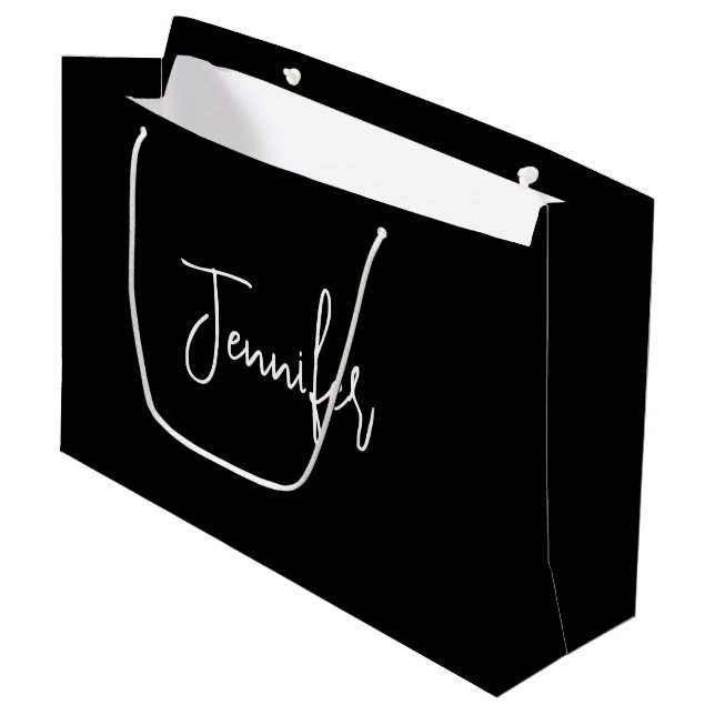 Grand Sac Cadeau Nom personnalisé Bridesmaid Mariage Bachelorette P (Devant Angle)