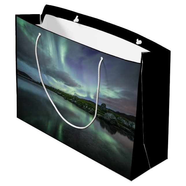 Grand Sac Cadeau Northern Lights Norvège (Dos Angle)
