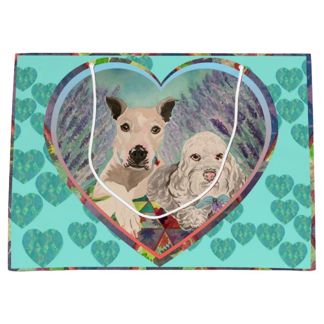 Grand Sac Cadeau Nous Heart Picnics (Devant)