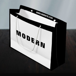Grand Sac Cadeau Nouvelle entreprise Black Company Minimaliste mode