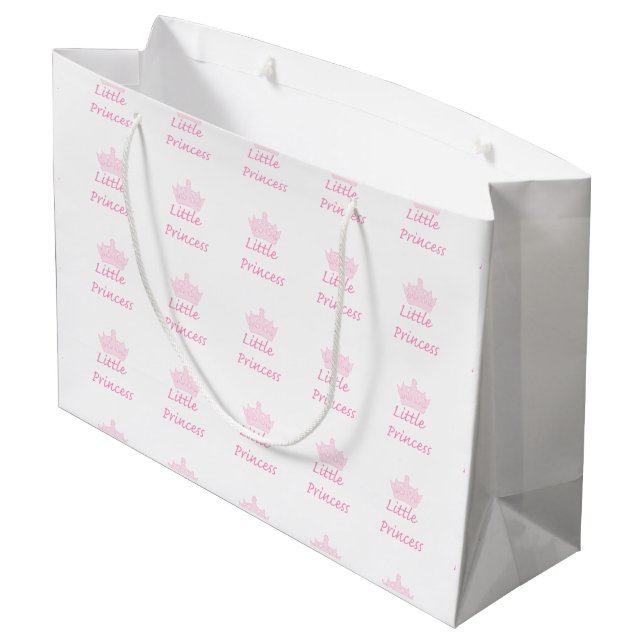 Grand Sac Cadeau Nouvelle Princesse - un Bébé Royal ! (Dos Angle)
