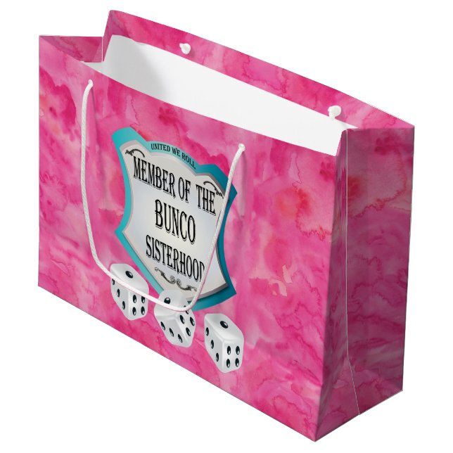 Grand Sac Cadeau Nuit assez rose de filles d'amusement de matrices (Devant Angle)
