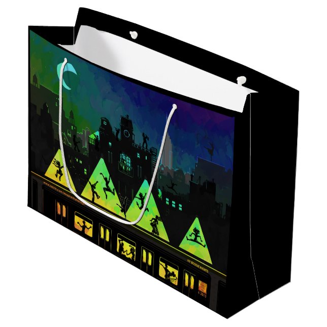 Grand Sac Cadeau Nuits de boogie de New York (Devant Angle)