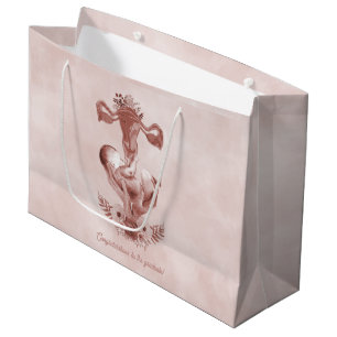 Grand Sac Cadeau Ob/Gyn Midwoman Florale Enfance Cervix Ovaires