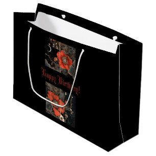 Grand Sac Cadeau Occasion des pavots célestes