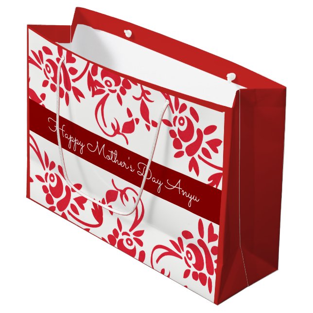 Grand Sac Cadeau Occasion hongroise personnalisée (Devant Angle)