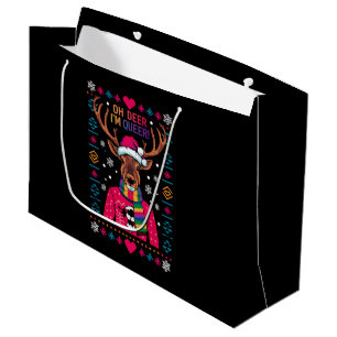 Grand Sac Cadeau Oh cerf je suis queer LGBT LGBTQ Fierté gay Noël l