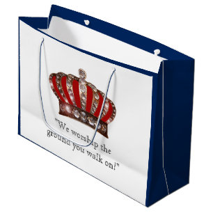 Grand Sac Cadeau "Oh roi, nous adorons le sol sur lequel vous march