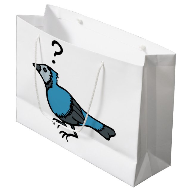 Grand Sac Cadeau Oiseau confuse (Devant Angle)