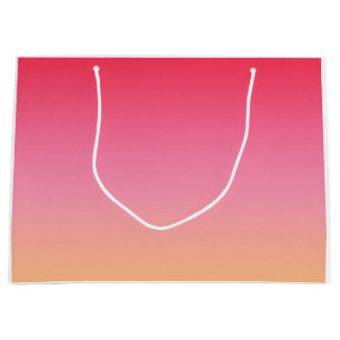 Grand Sac Cadeau Ombre rose orange